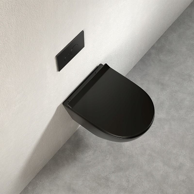 Miska wc Rebiko czarna rimless deska wolnoopadająca duroplast 1 szt.