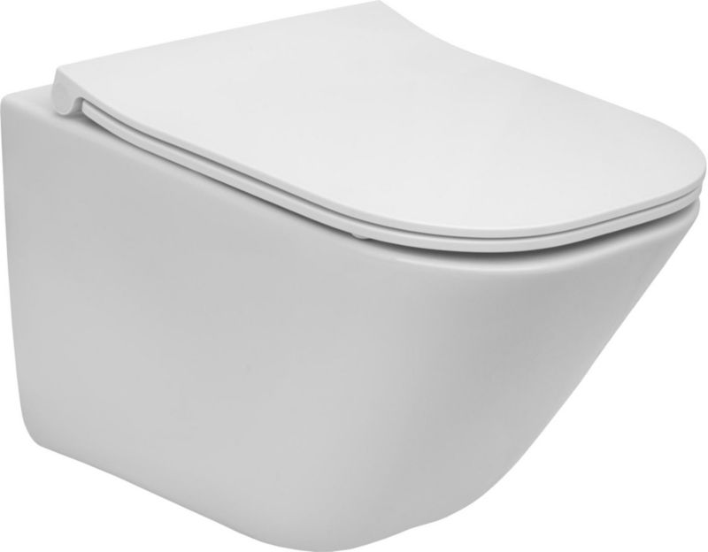 Miska WC Roca Gap wisząca Rimless z deską wolnoopadającą biała 48 cm 1 szt.