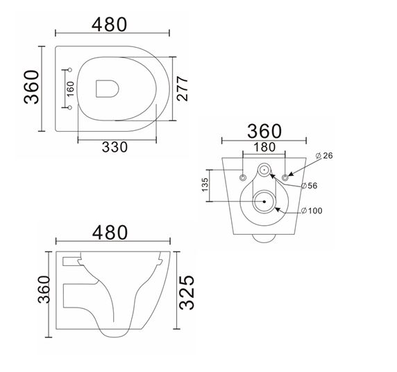 Miska WC Uptrend AMARO Kaszmir mat, system VORTEX 1 szt.