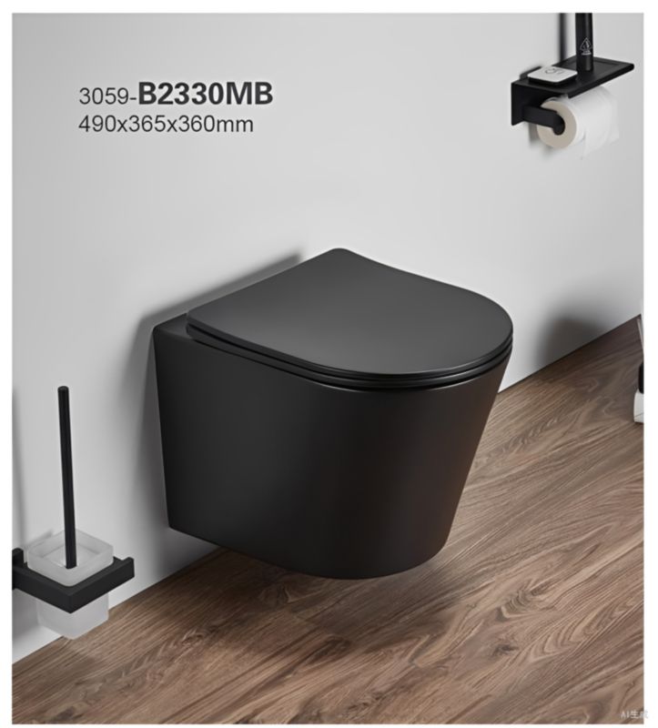 Miska WC wisząca Corciano AeroLux Czarny Matowy 49 cm 1 szt.