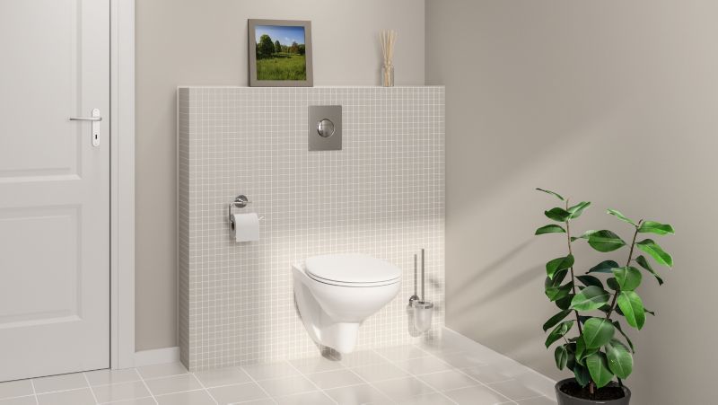 Grohe Bau Keramické WC závěsné se sedátkem soft-close, bez lemu, bílé, 1 ks.