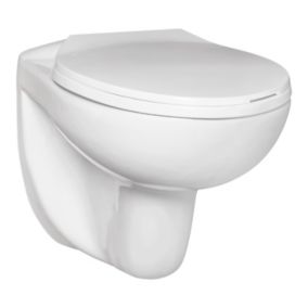 Miska wc wisząca Kerra Doris bezkołnierzowa biała z deską duroplast 1 szt.