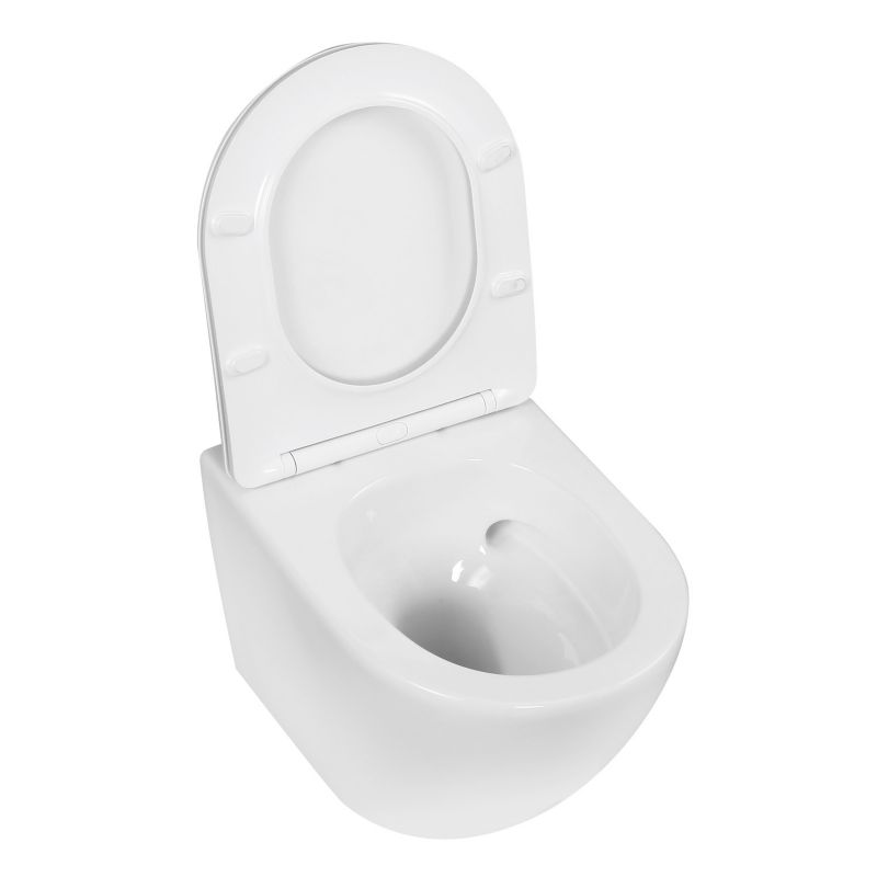 Miska wc wisząca Kerra Kasos z wirowym systemem spłukiwania oraz z deską duroplast 1 szt.