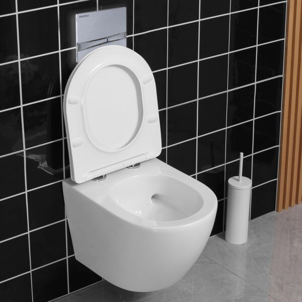 Miska wc wisząca Kerra Kasos z wirowym systemem spłukiwania oraz z deską duroplast 1 szt.