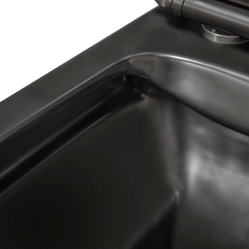 Miska wc wisząca Kerra Tinos BLM bezkołnierzowa czarna z deską duroplast 1 szt.