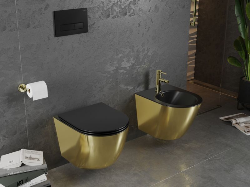 Miska wc wisząca Mexen Lena czarny/złoty 48x36 cm  30224076 1 szt.