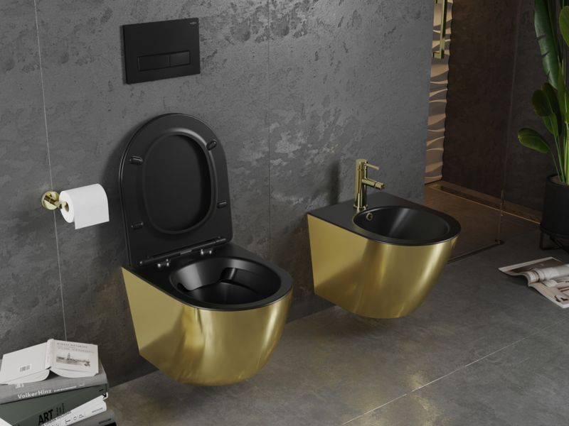 Miska wc wisząca Mexen Lena czarny/złoty 48x36 cm  30224076 1 szt.