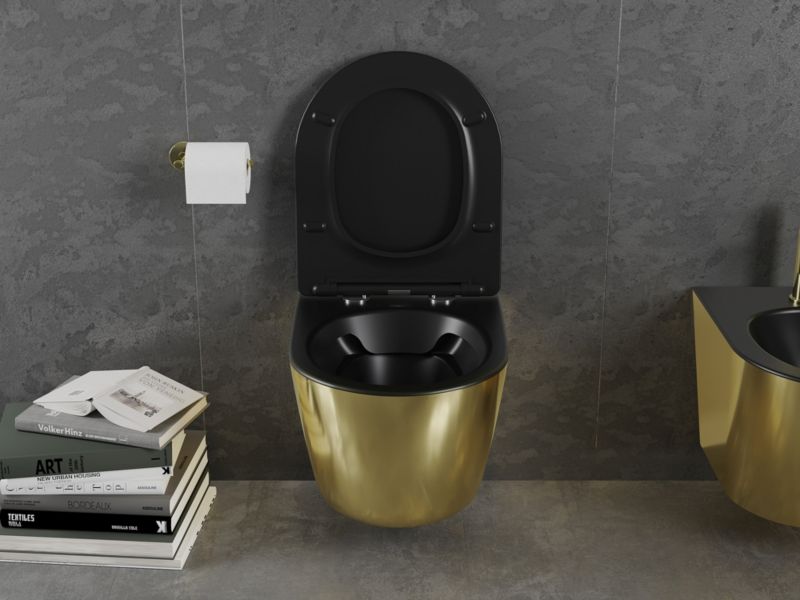 Miska wc wisząca Mexen Lena czarny/złoty 48x36 cm  30224076 1 szt.