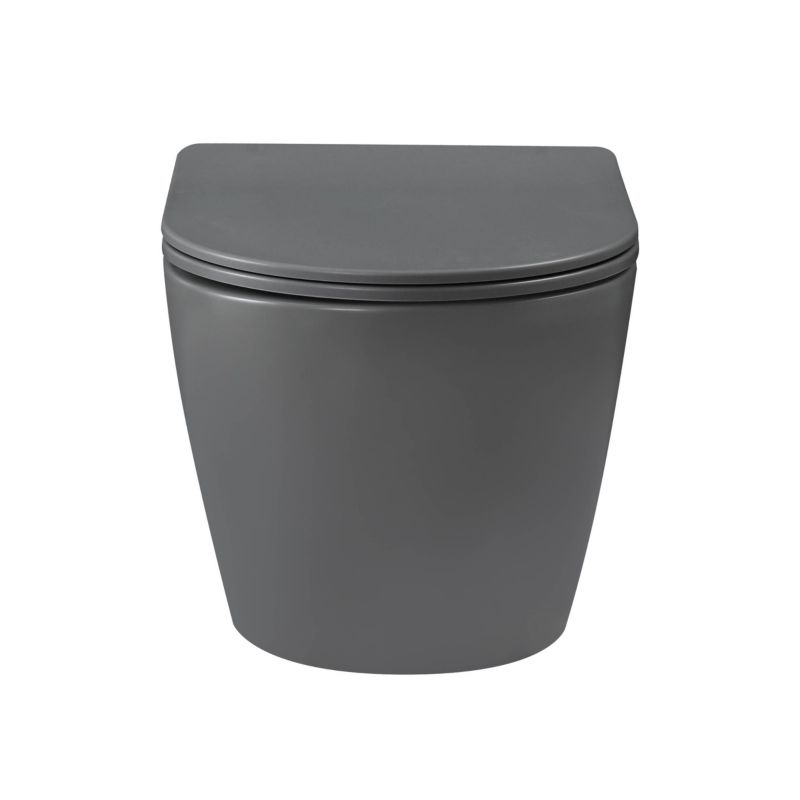 Miska WC Wisząca Musza Klozetowa Podwieszana System QFS INVENA Tavro Czarna 1 szt.