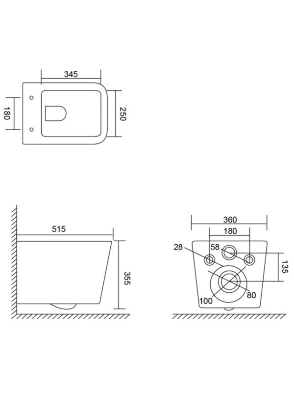 Miska wc wisząca z deską wolnoopadającą duroplast Helmken 35120001 (Biała), 1 szt