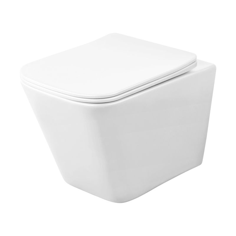 Miska WC wisząca Bravia bezkołnierzowa biała
