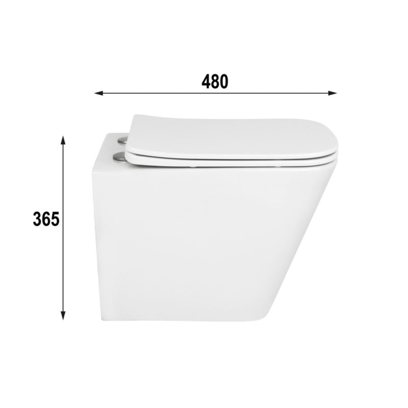 Miska WC wisząca Bravia bezkołnierzowa biała