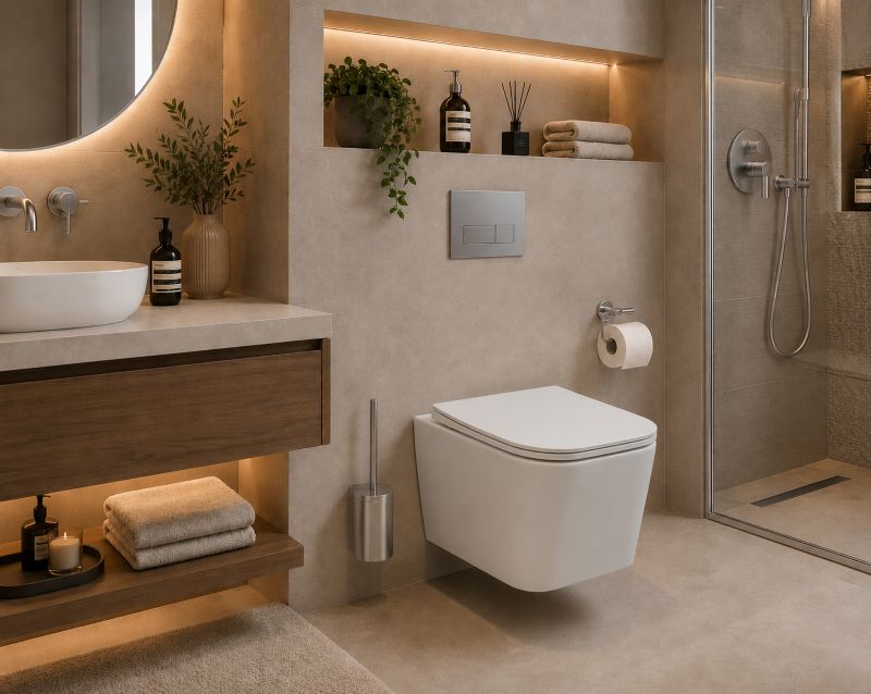 Miska WC wisząca Bravia bezkołnierzowa biała