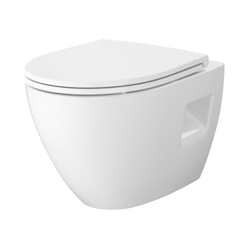 Miska WC wisząca Cersanit Moduo wirowa bezkołnierzowa z deską wolnoopadającą