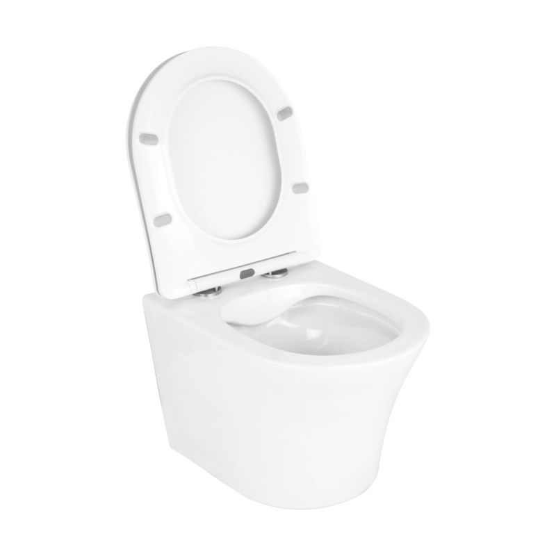 Miska WC wisząca Cleo bezkołnierzowa biała
