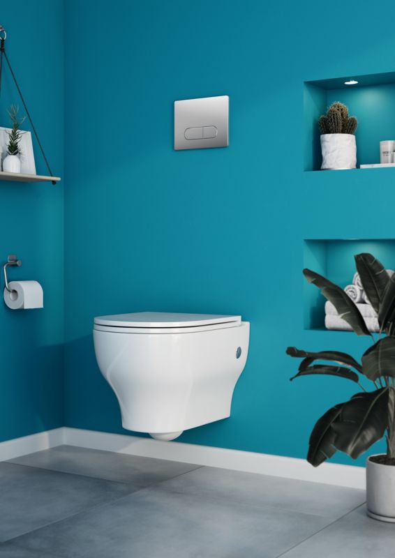 Miska WC wisząca GoodHome Cavally bezkołnierzowa z deską wolnoopadającą z duroplastu