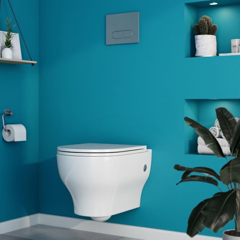 Miska WC wisząca GoodHome Cavally bezkołnierzowa z deską wolnoopadającą z duroplastu