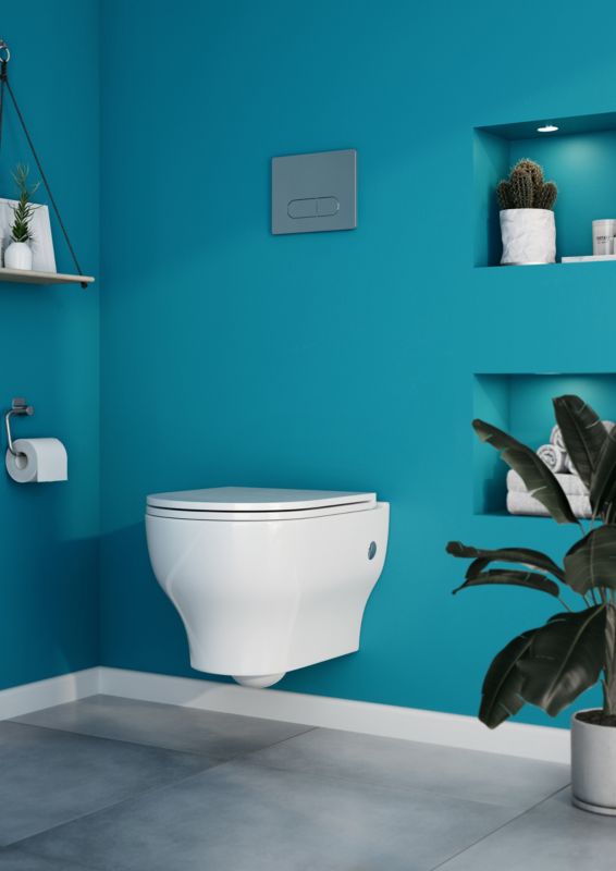 Miska WC wisząca GoodHome Cavally bezkołnierzowa z deską wolnoopadającą z duroplastu