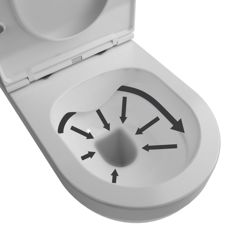 Miska WC wisząca GoodHome Cavally bezkołnierzowa z deską wolnoopadającą