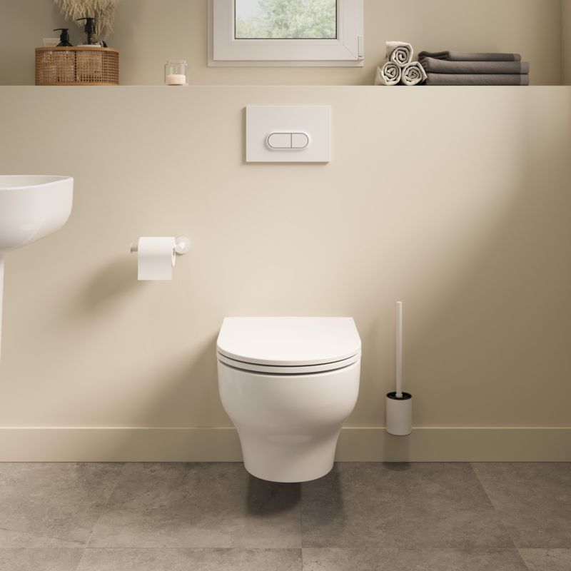 Miska WC wisząca GoodHome Cavally wirowa bezkołnierzowa z deską wolnoopadającą