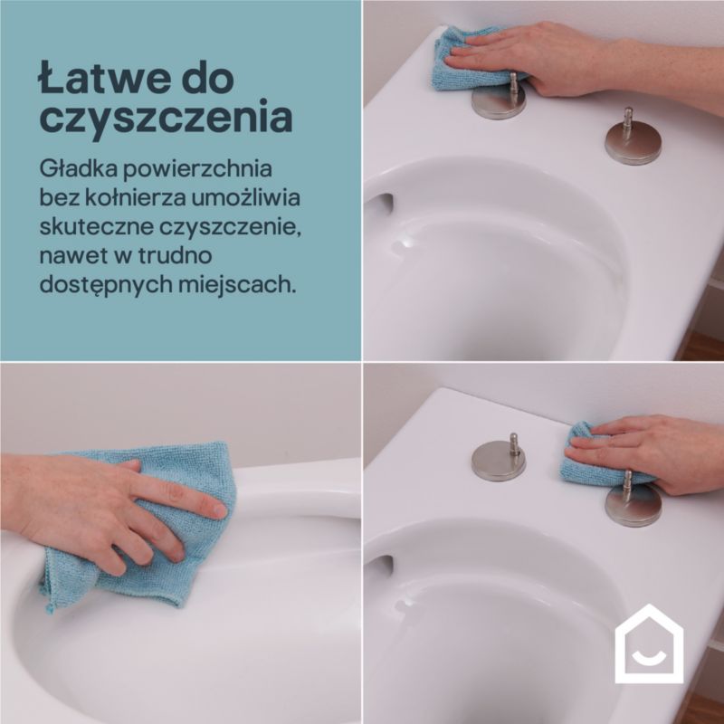Miska WC wisząca GoodHome Cavally wirowa bezkołnierzowa z deską wolnoopadającą
