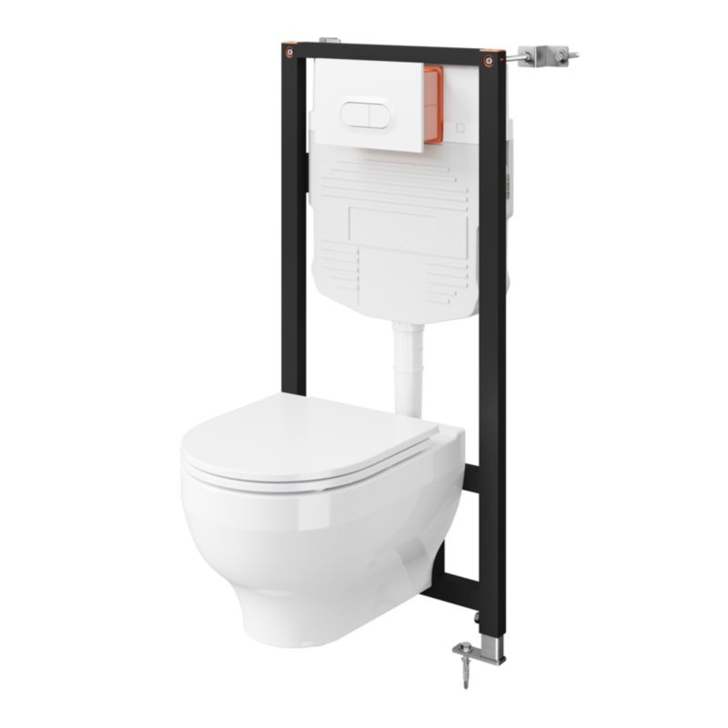 Miska WC wisząca GoodHome Cavally z deską wolnoopadającą biała