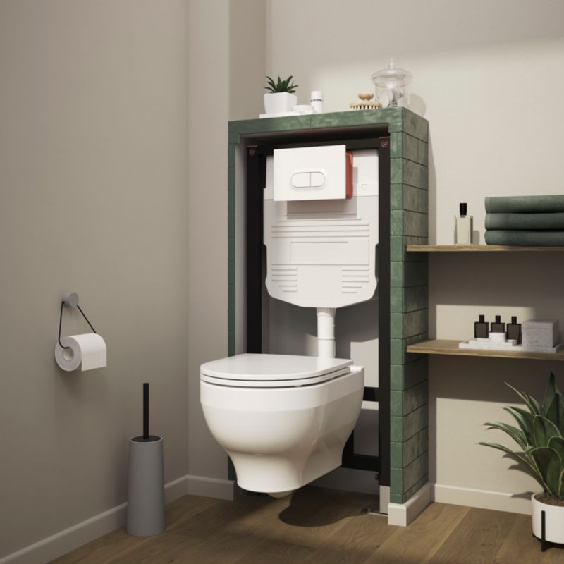 Miska WC wisząca GoodHome Cavally z deską wolnoopadającą biała