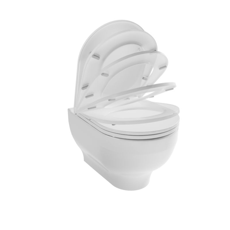 Miska WC wisząca GoodHome Cavally z deską wolnoopadającą biała
