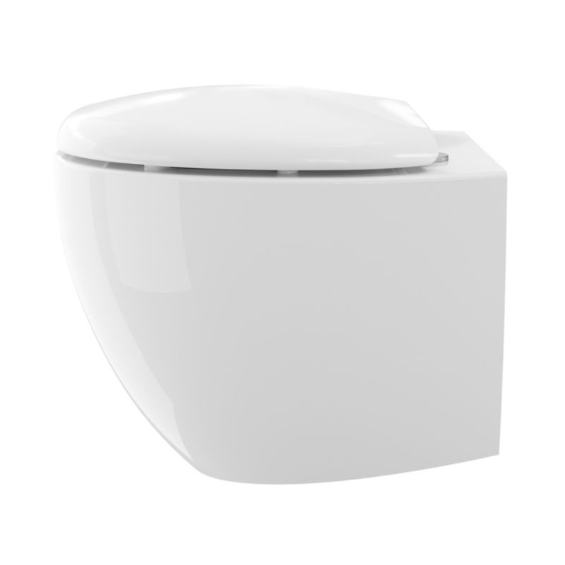 Miska WC wisząca GoodHome Kentia wirowa bezkołnierzowa z deską wolnoopadającą biała