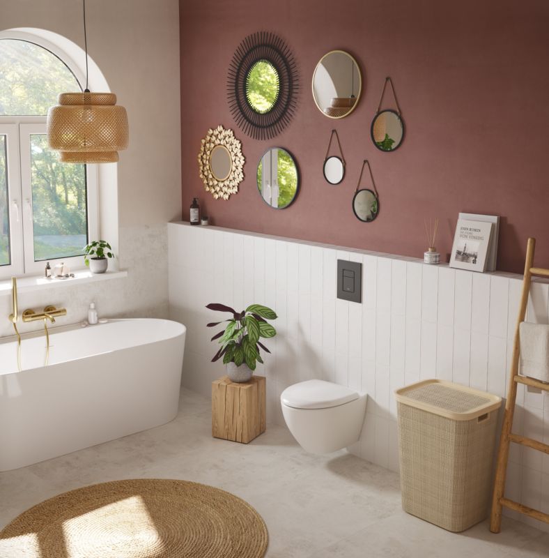 Miska WC wisząca GoodHome Kentia wirowa bezkołnierzowa z deską wolnoopadającą biała