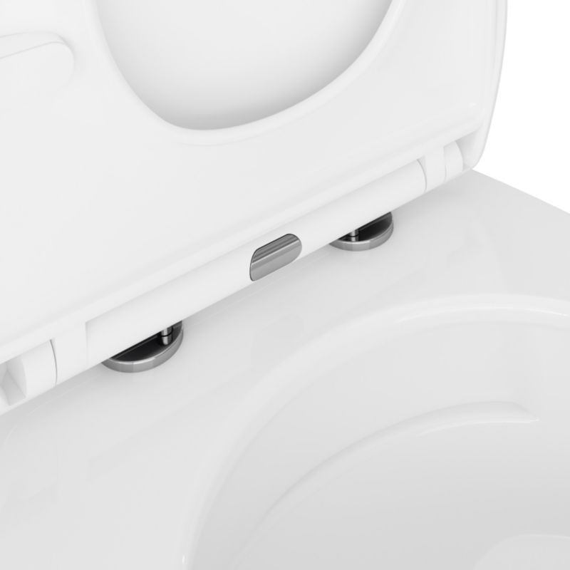 Miska WC wisząca GoodHome Kentia wirowa bezkołnierzowa z deską wolnoopadającą biała