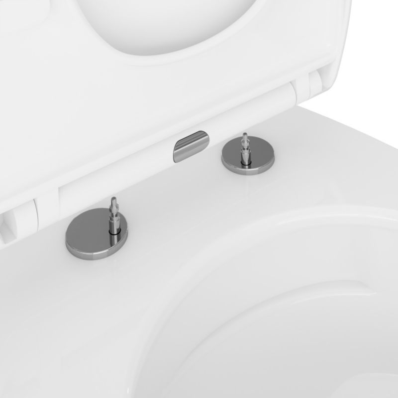 Miska WC wisząca GoodHome Kentia wirowa bezkołnierzowa z deską wolnoopadającą biała