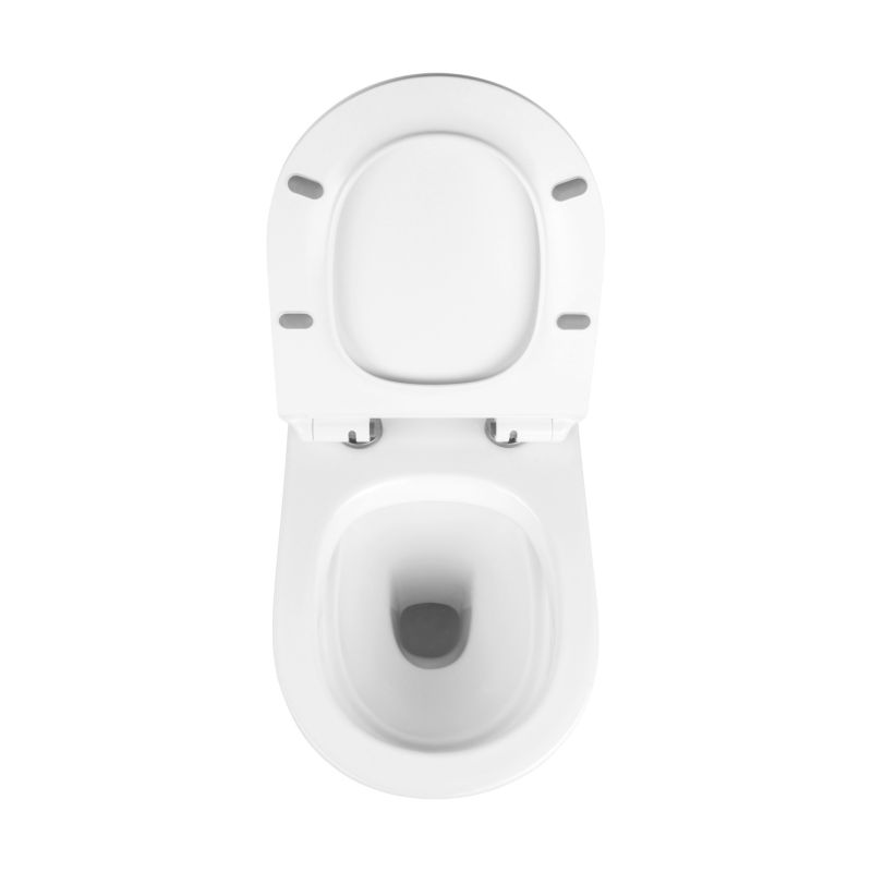 Miska WC wisząca Marisa bezkołnierzowa z deską wolnoopadającą z duroplastu