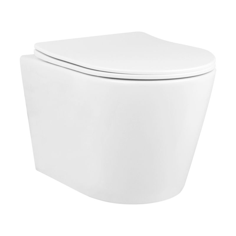 Miska WC wisząca Orinoco Trissa Wir wirowa bezkołnierzowa z deską wolnoopadającą z duroplastu