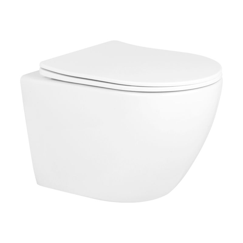 Miska WC wisząca Riviera bezkołnierzowa biała