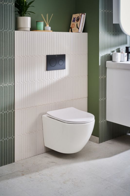 Miska WC wisząca Riviera bezkołnierzowa biała