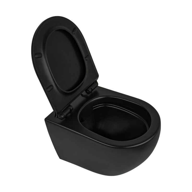 Miska WC wisząca Riviera bezkołnierzowa czarna