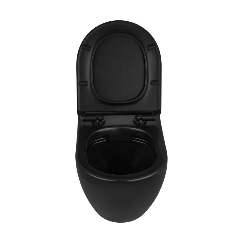 Miska WC wisząca Riviera bezkołnierzowa czarna