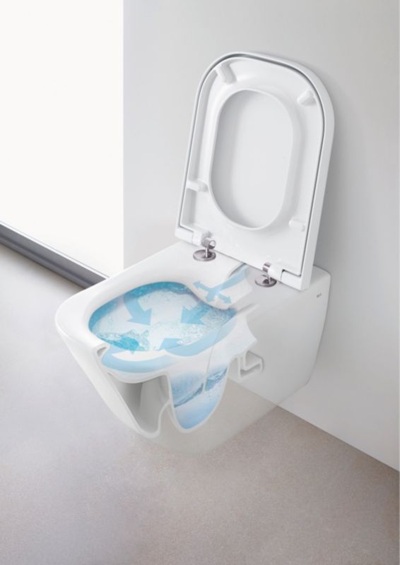 Miska WC wisząca Roca Zefir 48 cm bezkołnierzowa z deską wolnoopadającą biała
