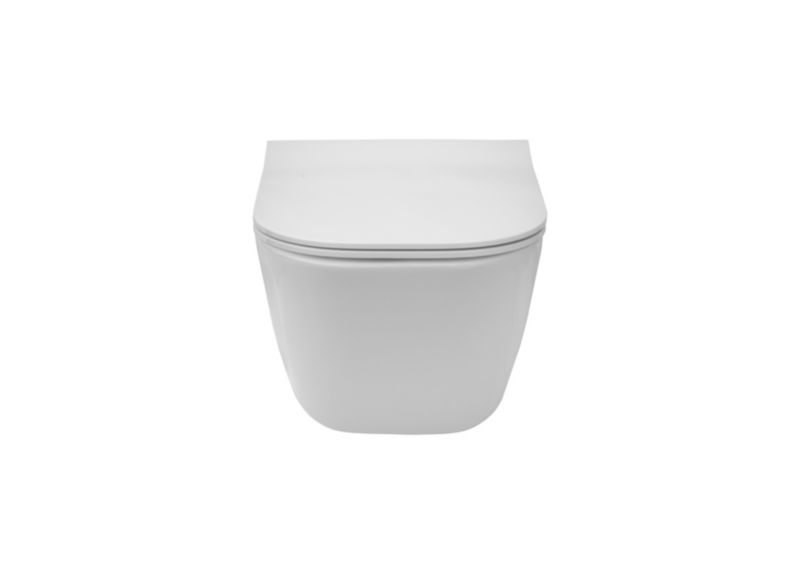 Miska WC wisząca Roca Zefir 48 cm bezkołnierzowa z deską wolnoopadającą biała