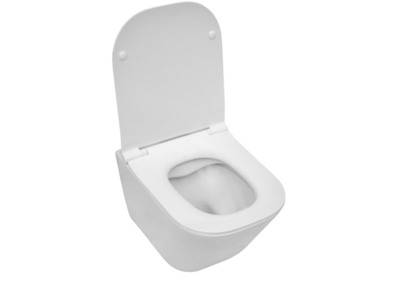 Miska WC wisząca Roca Zefir 48 cm bezkołnierzowa z deską wolnoopadającą biała