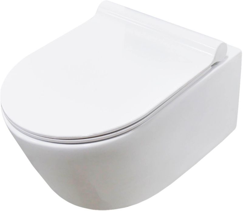 Miska WC wisząca Solider Como bezkołnierzowa z deską wolnoopadającą z duroplastu