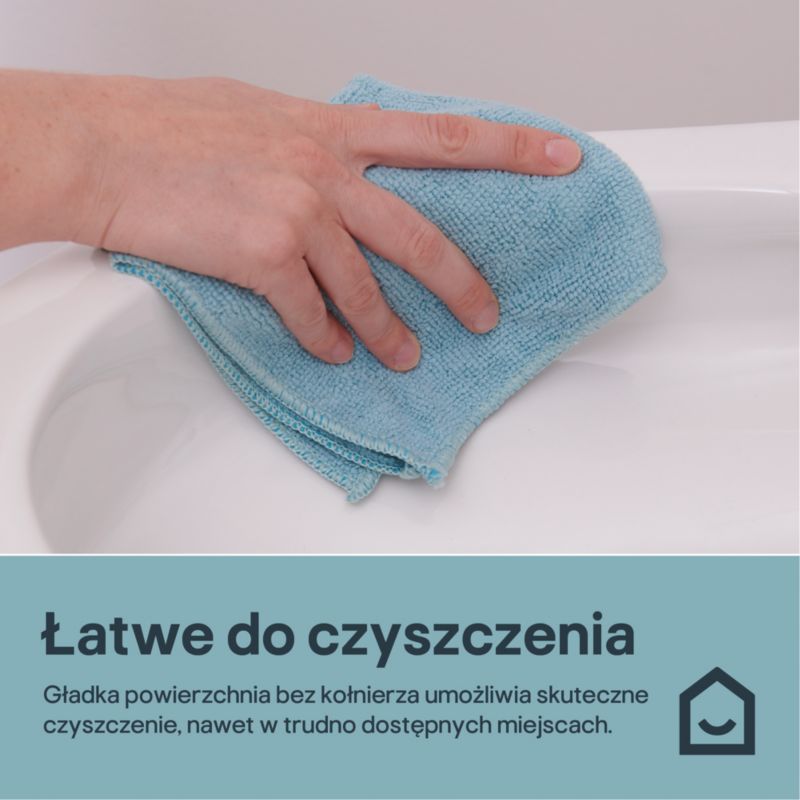 Miska wisząca WC GoodHome Tasi bezkołnierzowa z deską wolnoopadającą polipropylen