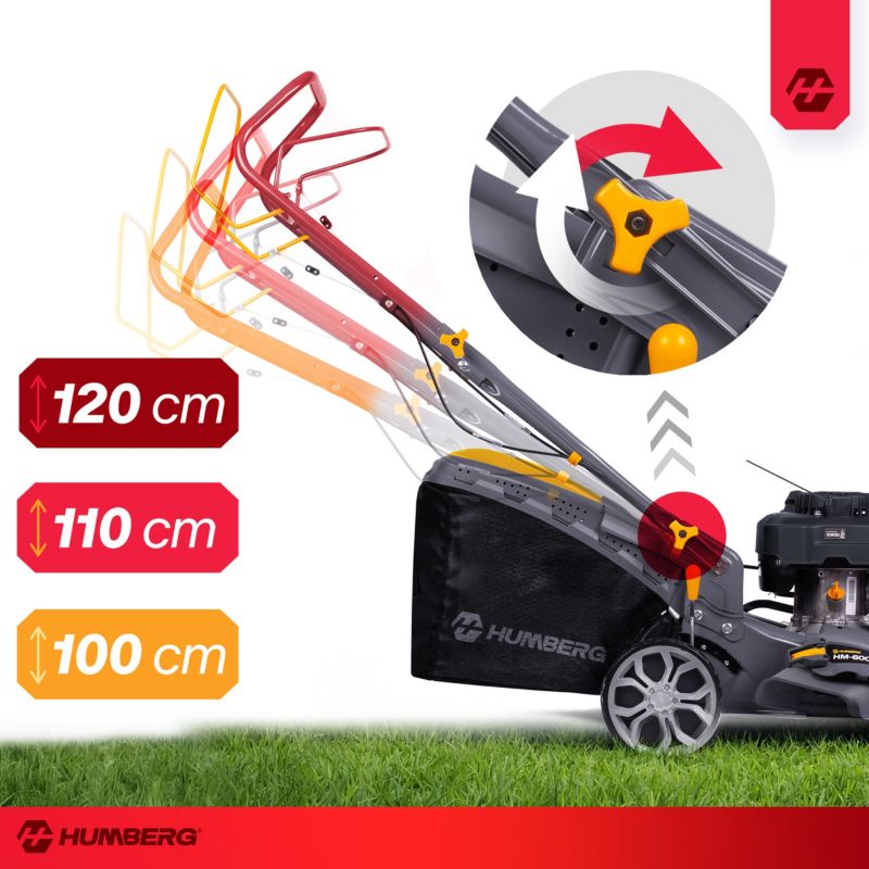 Mocna kosiarka spalinowa Humberg HM-600 z napędem 40cm Zongshen 141cc + olej model 2026 1szt.