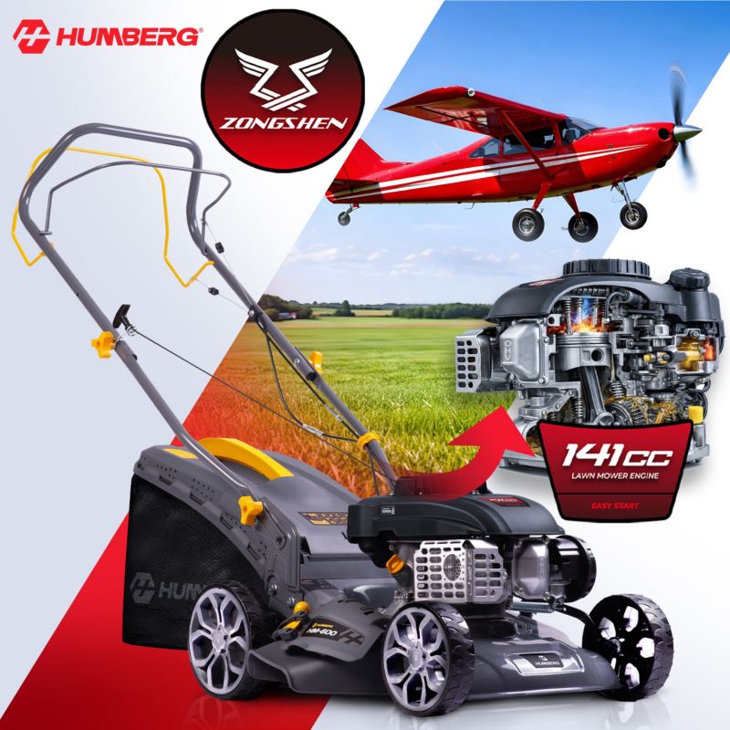 Mocna kosiarka spalinowa Humberg HM-600 z napędem 40cm Zongshen 141cc + olej model 2026 1szt.