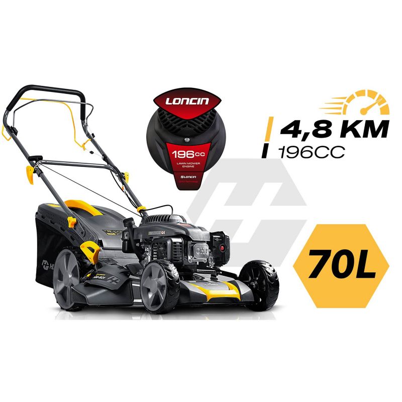 Mocna kosiarka spalinowa Humberg HM-601 z napędem 51cm 70L Loncin 196cc + olej 1szt.