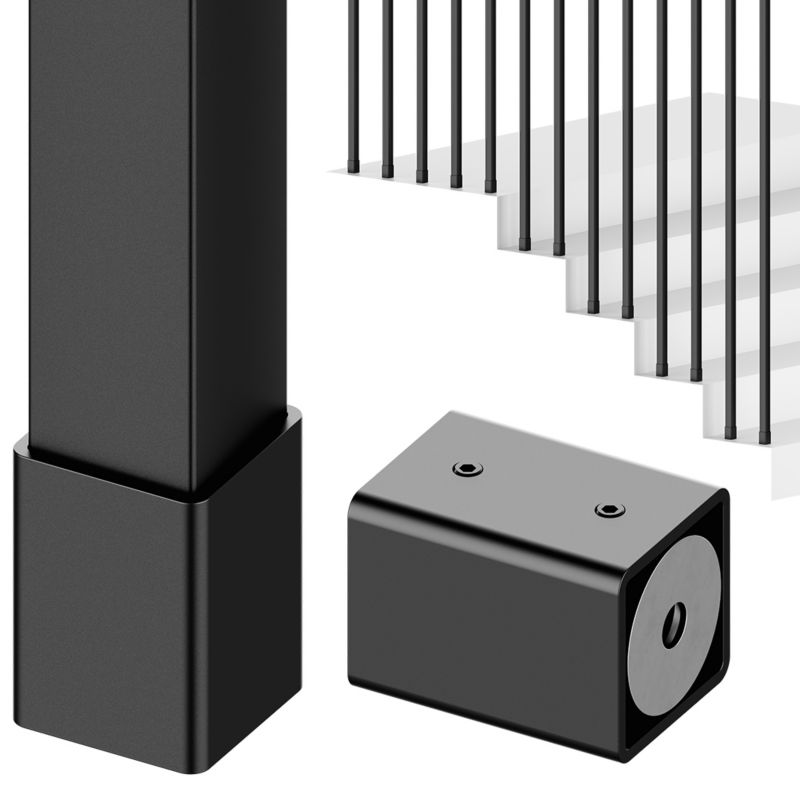 Mocowanie AVIS dla balustrady typu Harfa, dla profilu 25 x 25 mm, stal nierdzewna, RAL 9005, 1 szt.