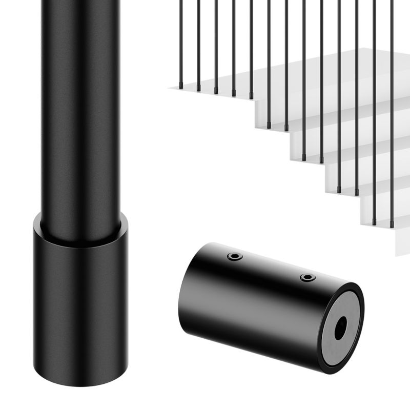 Mocowanie AVIS dla balustrady typu Harfa, dla rury fi20 mm, stal nierdzewna, RAL 9005, 1 szt.