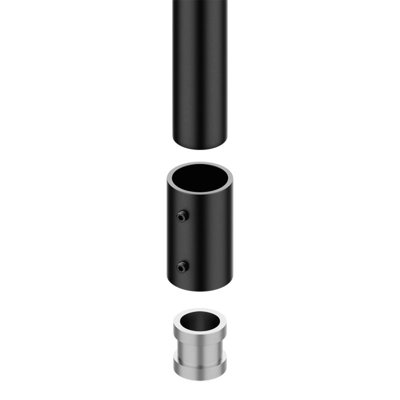 Mocowanie AVIS dla balustrady typu Harfa, dla rury fi20 mm, stal nierdzewna, RAL 9005, 1 szt.
