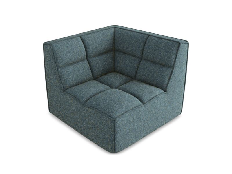 Moduł narożny Makamii Kalai z tkaniny strukturalnej 98x98 cm jeans 1 szt.